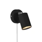 Nordlux Explore Applique Murale Métal et Ceramic Noir | Convient pour GU10