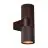 Nordlux Kyklop Applique Murale Aluminium Rouille  Up & Down | Convient pour 2x GU10
