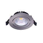 Noxion LED Kantelbaar Slim Spot Zilver Rond 6W 550lm 60D - 927 Zeer Warm Wit | 85mm - IP54 - Dimbaar - Beste Kleurweergave